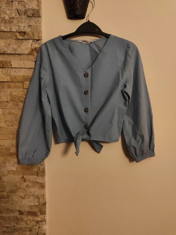 Haut H&M bleu 8 ans - photo numéro 2