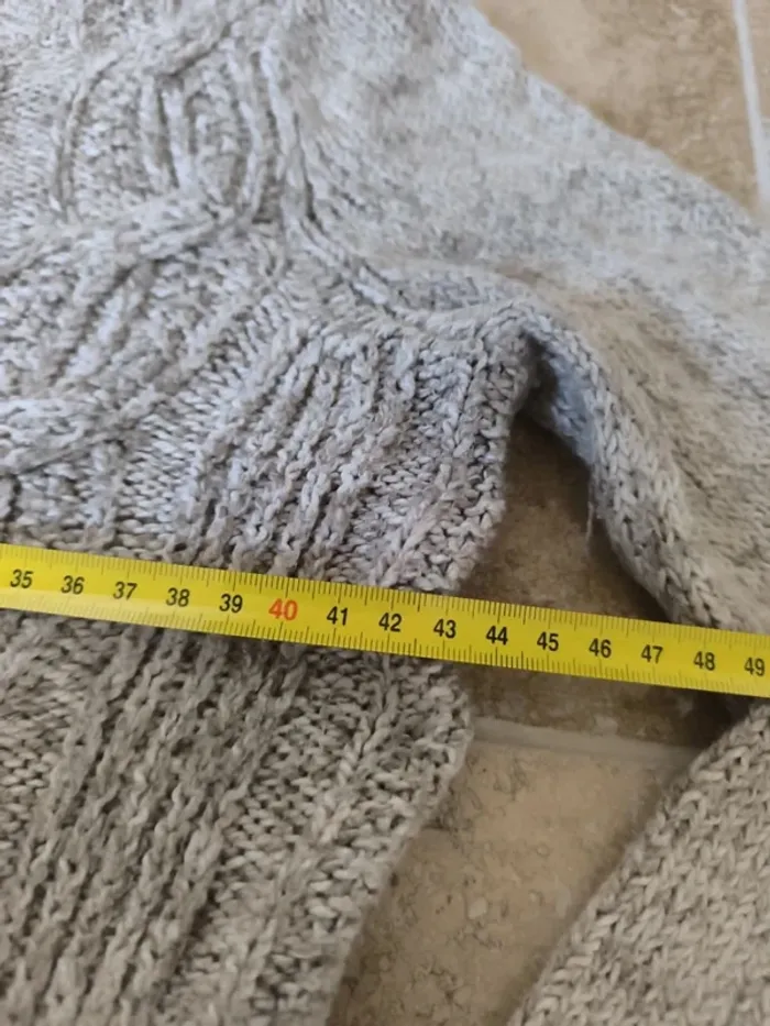 Magnifique pull femme couleur lin/crème style tricot XS Tommy Hilfiger, tâches devant - photo numéro 5