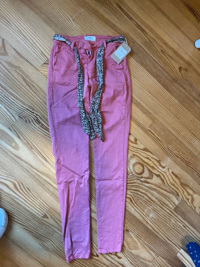 Pantalon chino Dyli rose Le temps des Cerises taille 24 - photo numéro 4