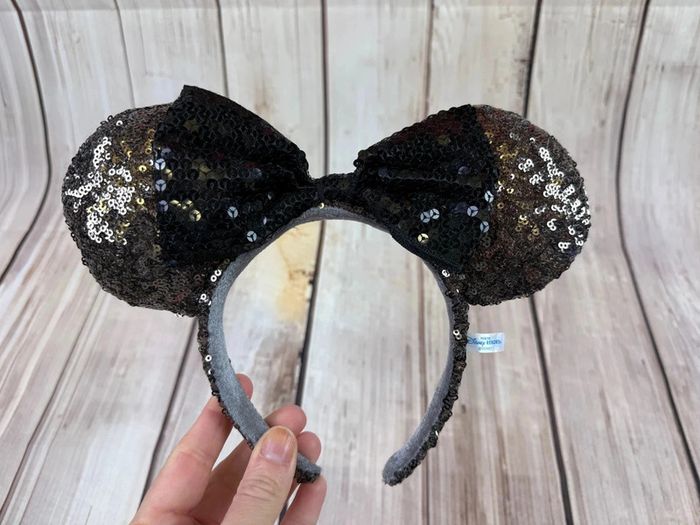 Ears (serre tête) oreilles de Minnie sequins noirs gris Tokyo Disneyland - photo numéro 7