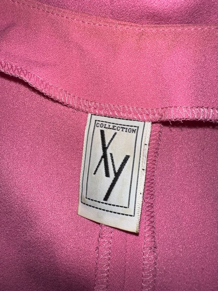 Blazer chemise broderies rose Vintage T42/44 XL/XXL - photo numéro 5