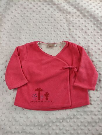 Gilet style cache cœur natalys taille 6 mois 