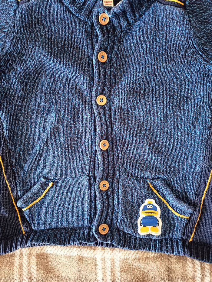 Gilet Enfant en Mailles à Boutons - 18 Mois / Du Pareil au même - photo numéro 3