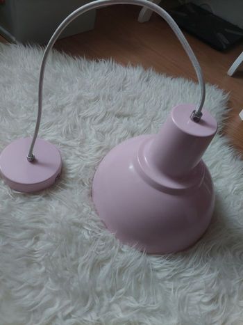 Suspension métal rose poudré style rétro TBE 💡