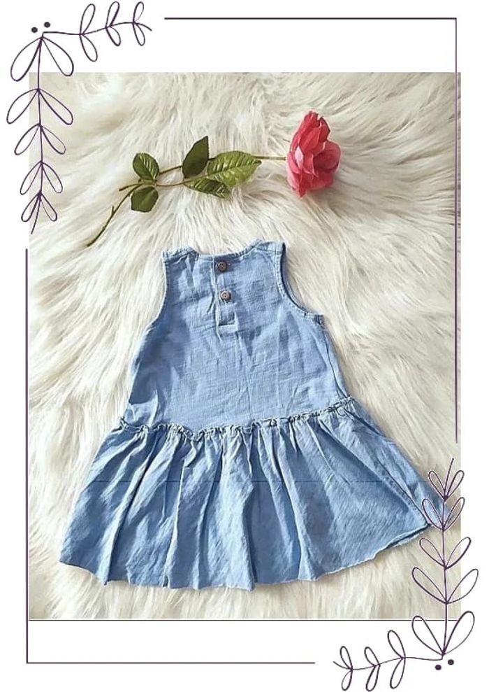 Robe été sans manches en coton bébé fille 18 mois - photo numéro 3