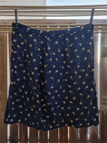 Jupe bleu fleurie vintage