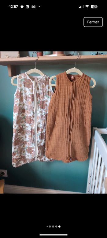 Lot de deux turbulettes / gigoteuses Jollein