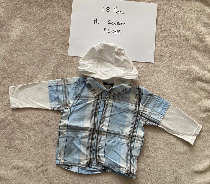 Lot 2 T-shirts manches longues & 1 chemise - 18 mois - TAO, Kiabi, In extenso - TBE - photo numéro 10