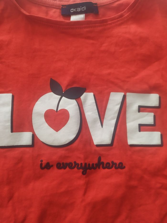 Tee shirt rouge Okaïdi 6ans - photo numéro 2
