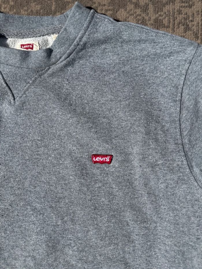 Sweat Levi’s gris col rond - Taille L - photo numéro 2