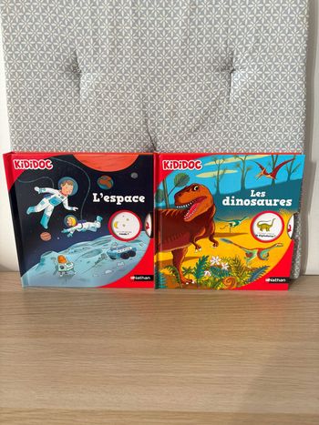 Lot de 2 Livres Animés "Kididoc" avec Roue à Questions