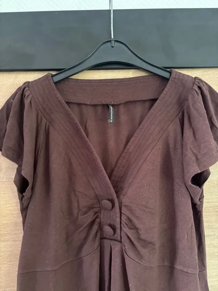 Tee shirt nafnaf marron - photo numéro 2