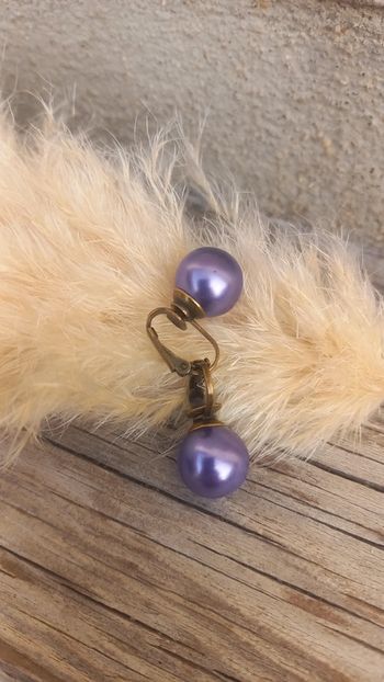 Boucles d'oreilles lilas vintage