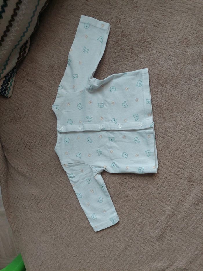 Lot de 2 salopettes + 1 T-short 1 mois - photo numéro 4