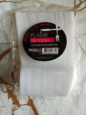 Cuillere plastique blanc