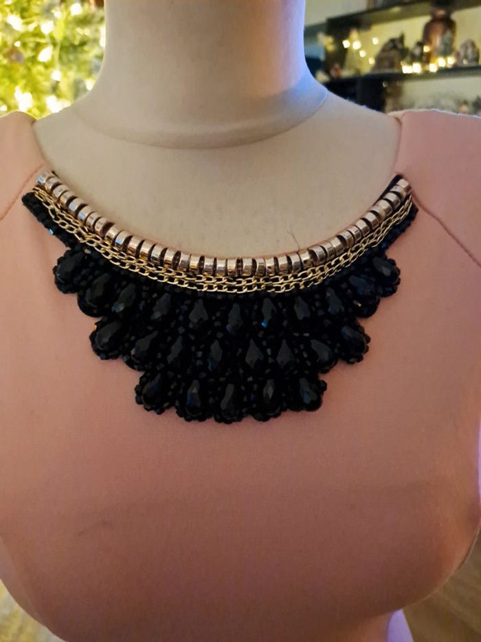 Robe moulante chic rose et noir - photo numéro 5