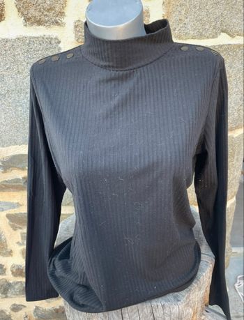 Sous pull noir côtelé - Pimkie 