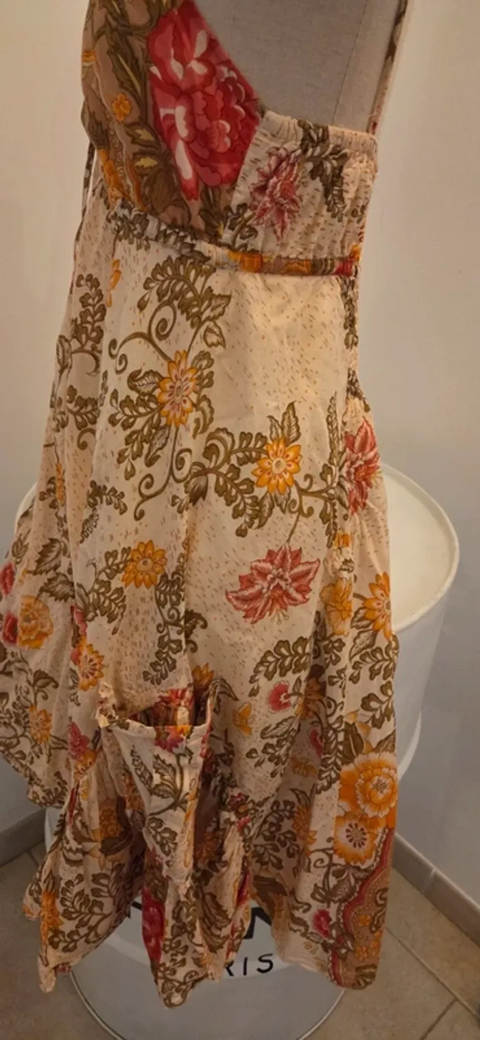 Robe bohème fleurie Derhy style hippie chic, été - photo numéro 10