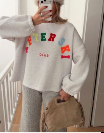 Sweat tendance gris clair After ski club t.u 36/44