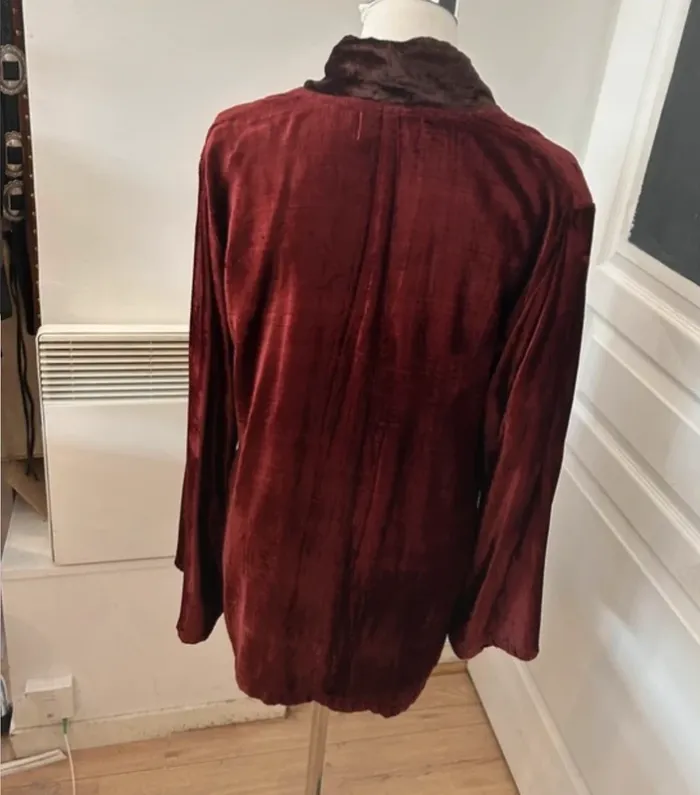 Mohan jeet veste, gilet, cardigan en velours femme, taille L - photo numéro 4