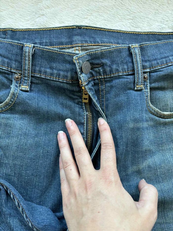 Jean Levi’s homme 502 slim Taper fuselé W33 L30 (42‑44 FR / L) Bleu foncé délavé État très bon - photo numéro 8