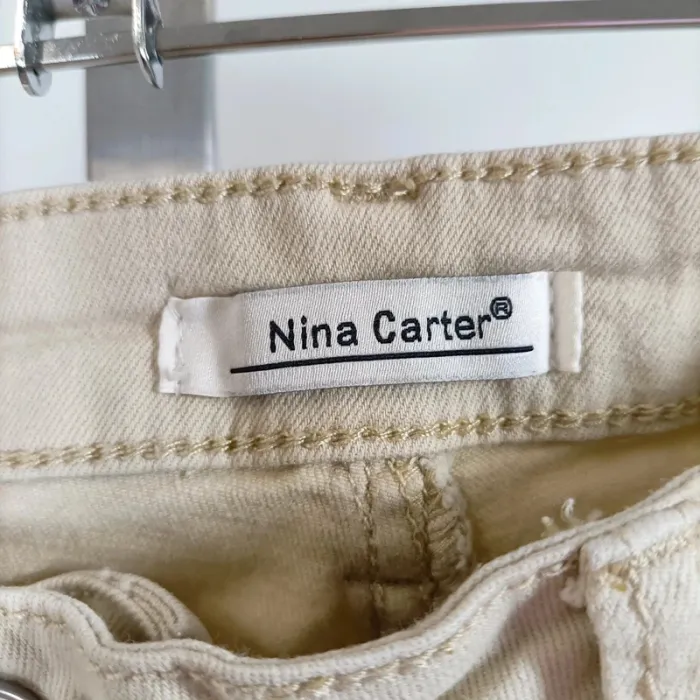 Jean skinny beige Nina Carter taille XXL – coupe ajustée stretch A1044 - photo numéro 6