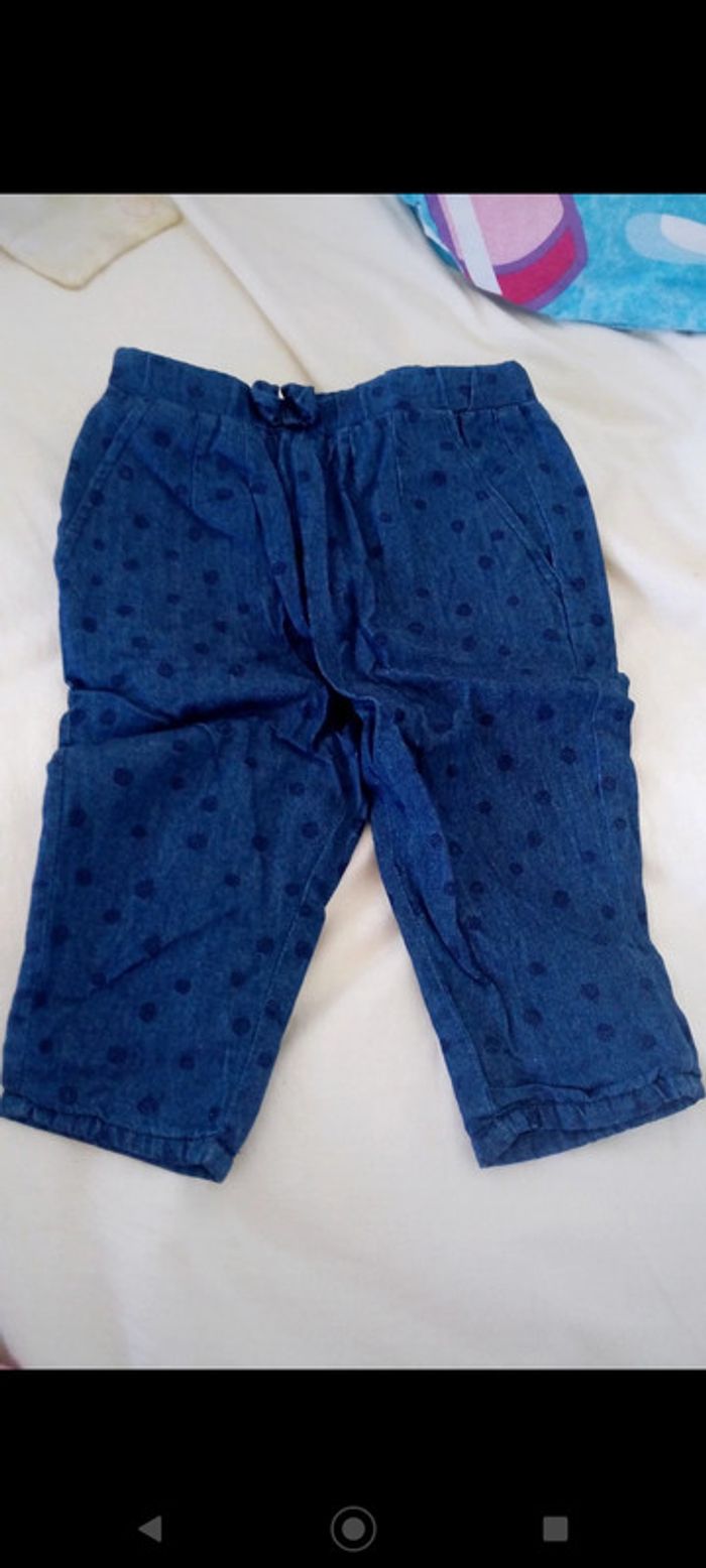 Pantalon simili jean à pois La redoute