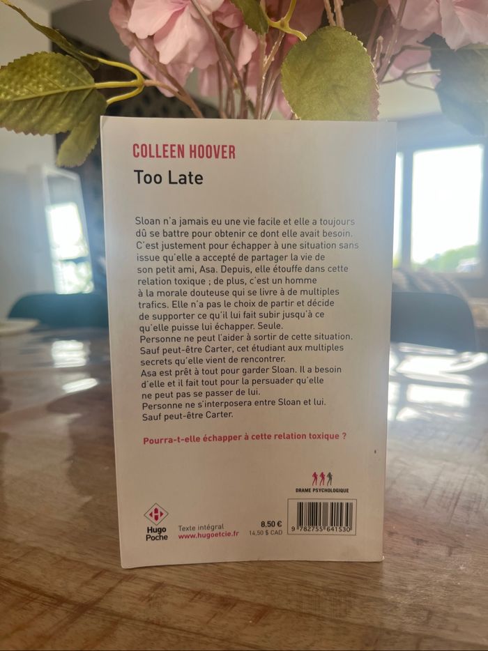 LIVRE TOO LATE COLLEEN HOOVER - photo numéro 2