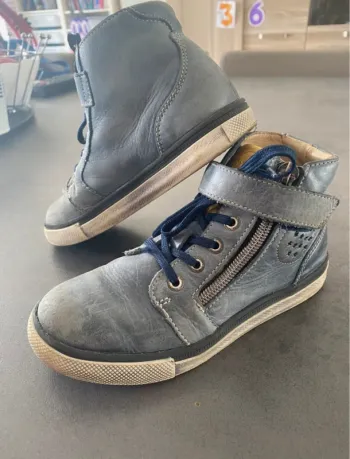Bottines cuir marine effet usé Catimini taille 31