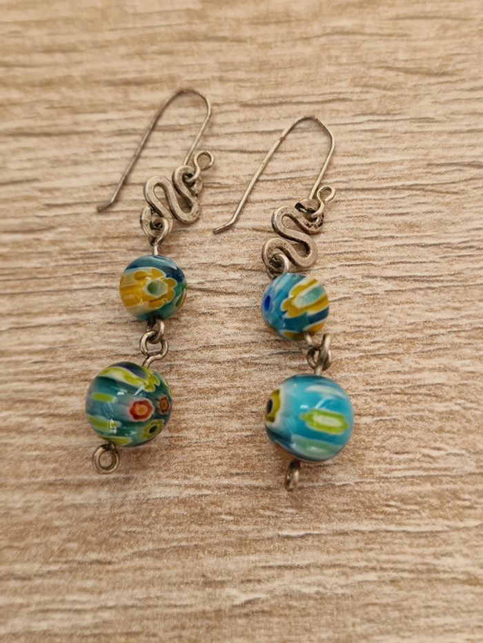 Parure Bijoux Boucle D'oreilles Serpents Perles Collier Réglable Soleil Perle - photo numéro 14