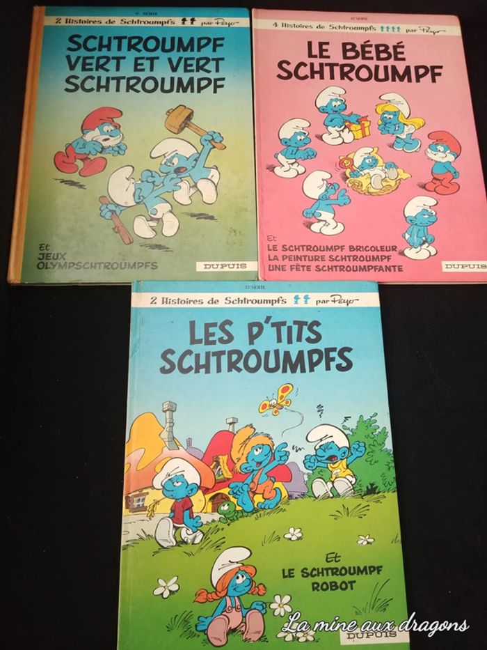 Lot Schtroumpfs Edition Original EO 9 12 13 Bébé vert P'tits BD