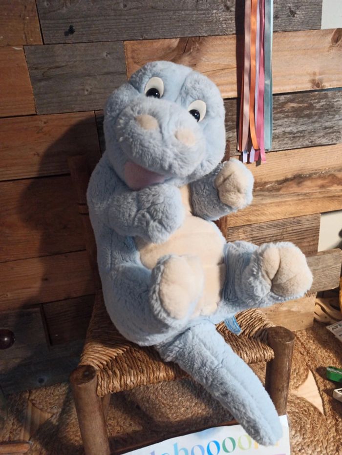 Peluche dinosaure bleu vintage Nounours tbe - photo numéro 2