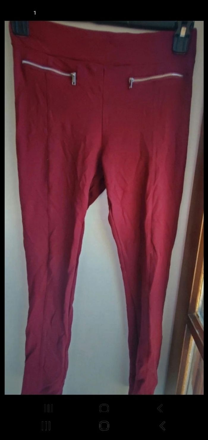 🌸 Leggings Bordeaux Taille M 🌸 - photo numéro 3