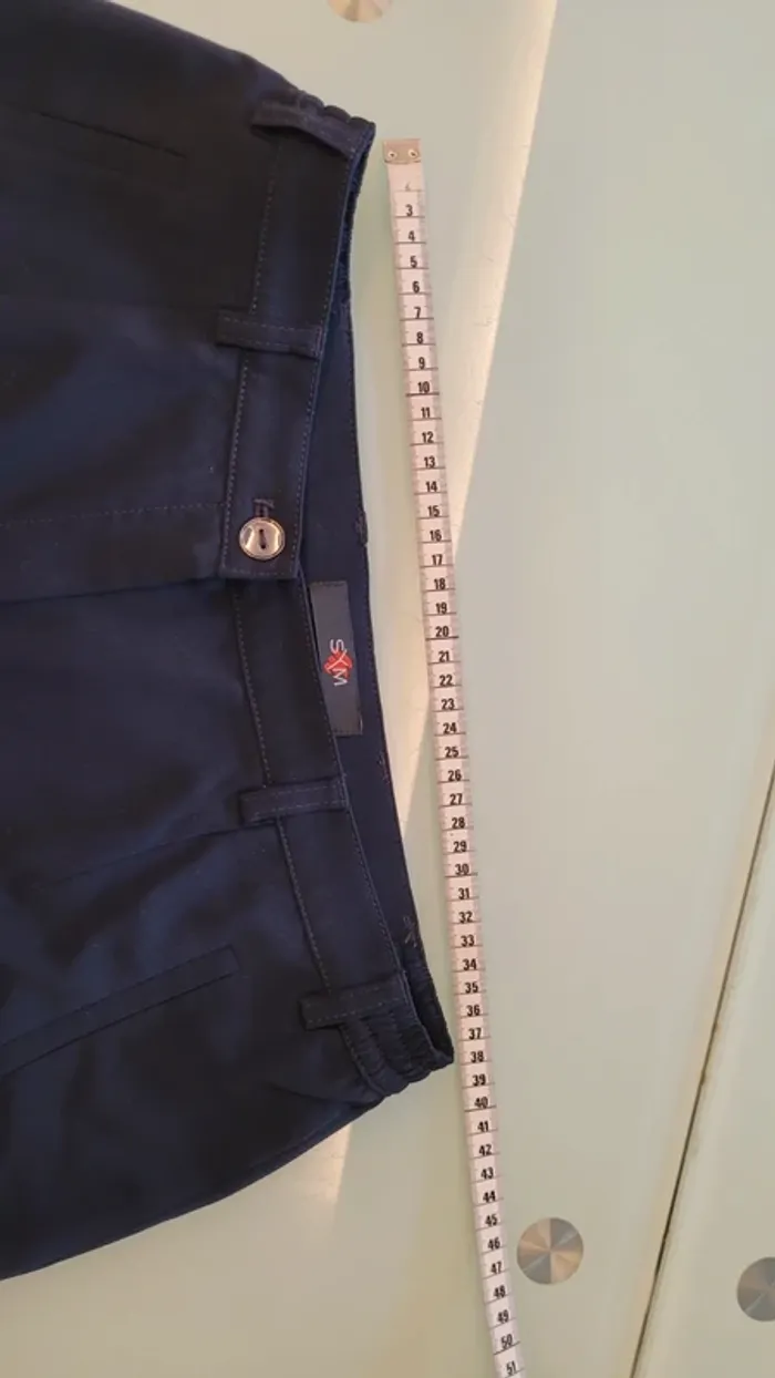 Pantalon tailleur droit taille haute taille élastique - photo numéro 3