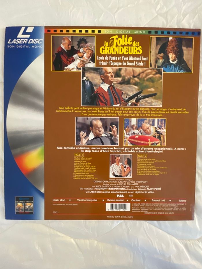 La folie des grandeurs - Laser Disc - photo numéro 2