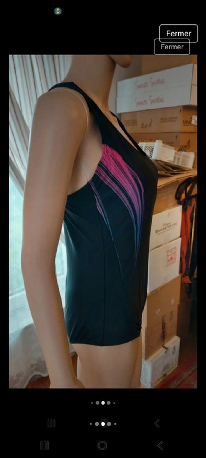 Maillot de bain noir violet Panther fr 42 - photo numéro 4