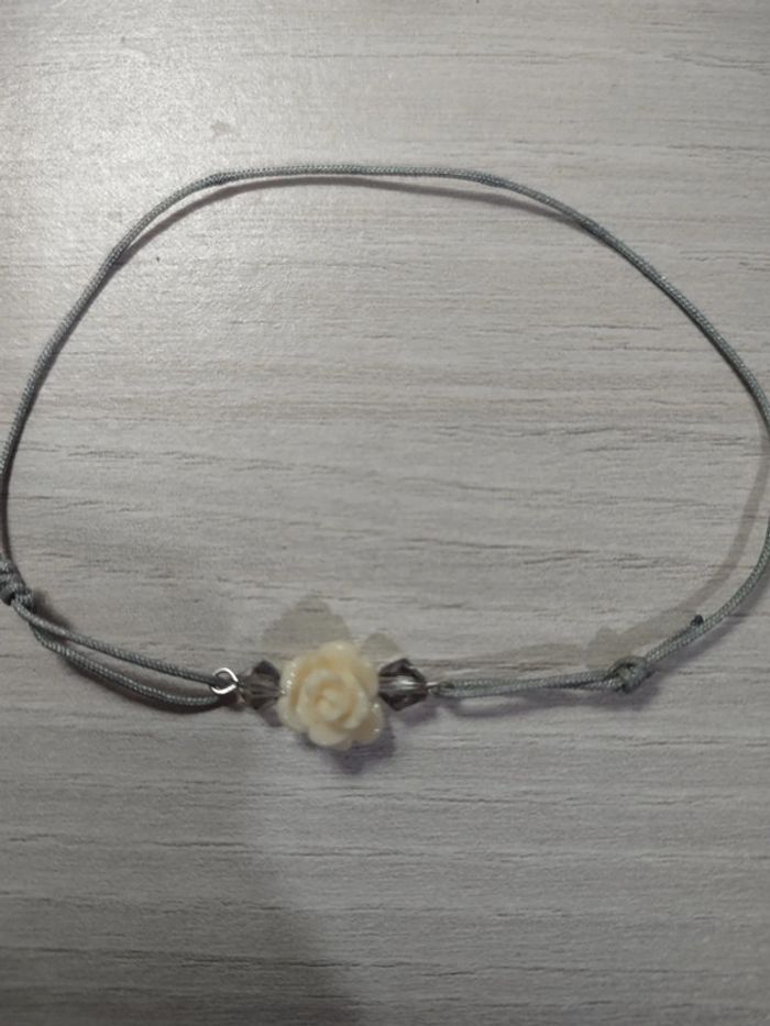 Bracelet lien avec rose