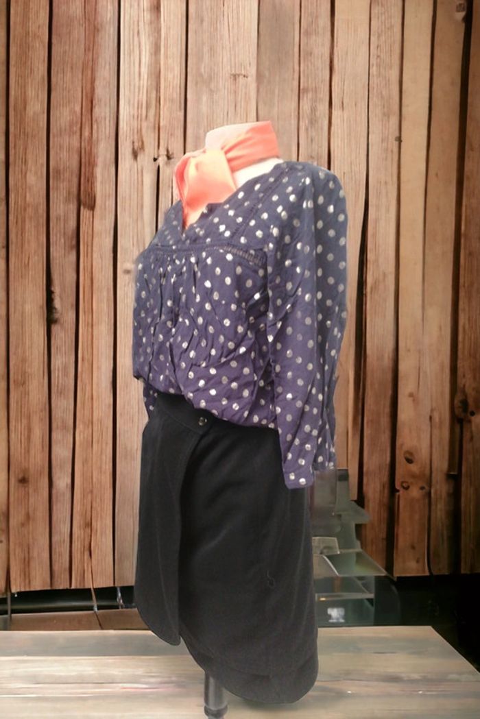 Très belle blouse manche 3/4 petits pois - photo numéro 2