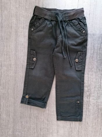 Pantalon retroussable gris anthracite 3 ans