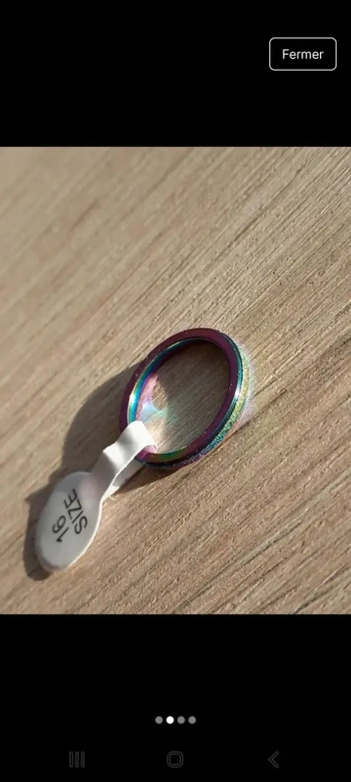 Bague acier inoxydable taille 52 - photo numéro 2