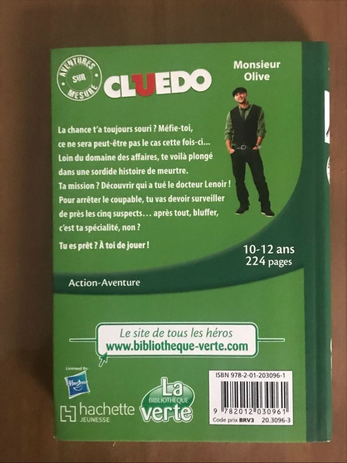 Cluedo Monsieur Olive NEUF Bibliothèque  verte - photo numéro 2