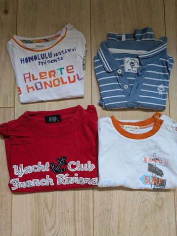Lot t shirt garçon 24 mois