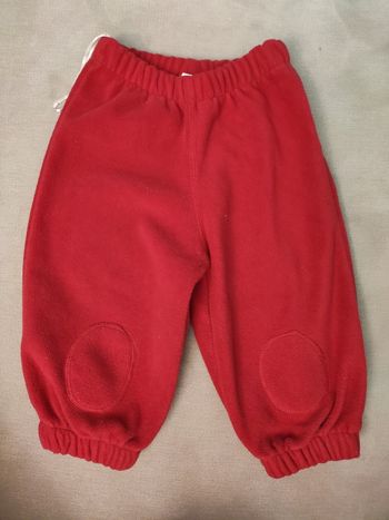 Pantalon doux rouge 12 mois