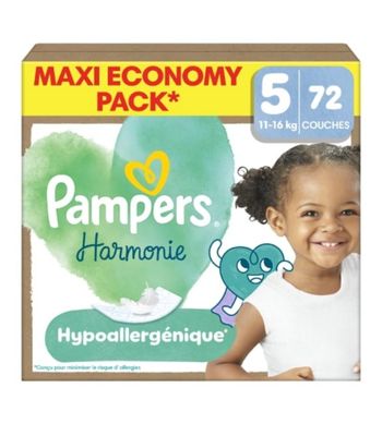 Pampers harmonie 72 couches taille 5
