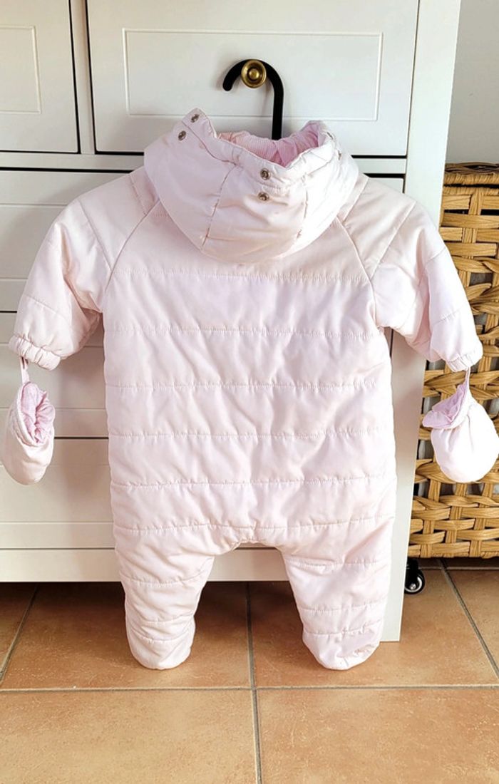 Magnifique Combi-pilote avec moufles, capuche, imperméable-Rose clair-vichy-Jacadi 6mois Neuve - photo numéro 8