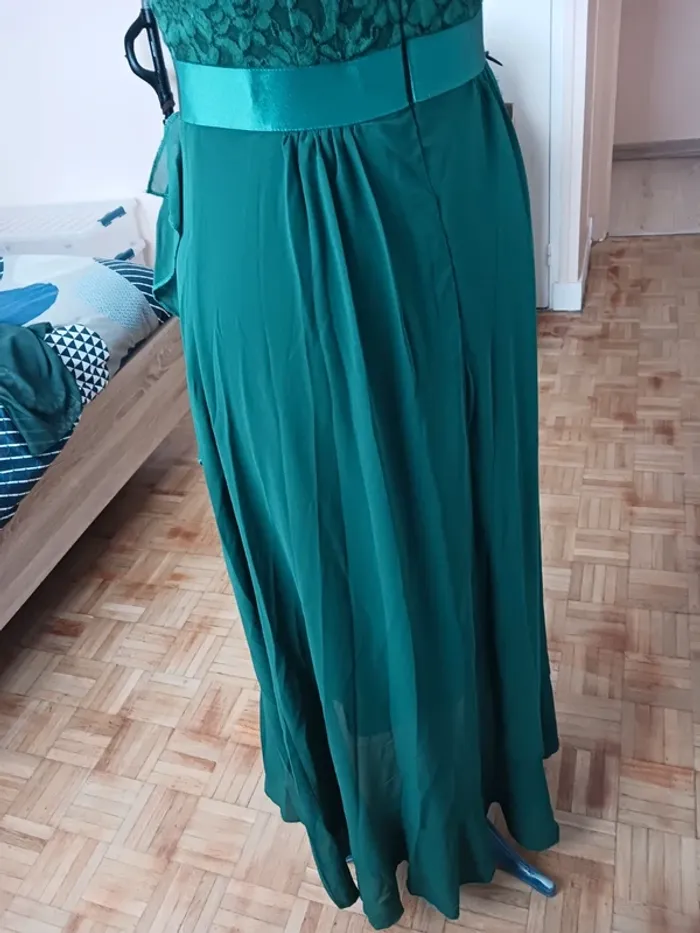 Robe longue verte + étole mousseline - photo numéro 8