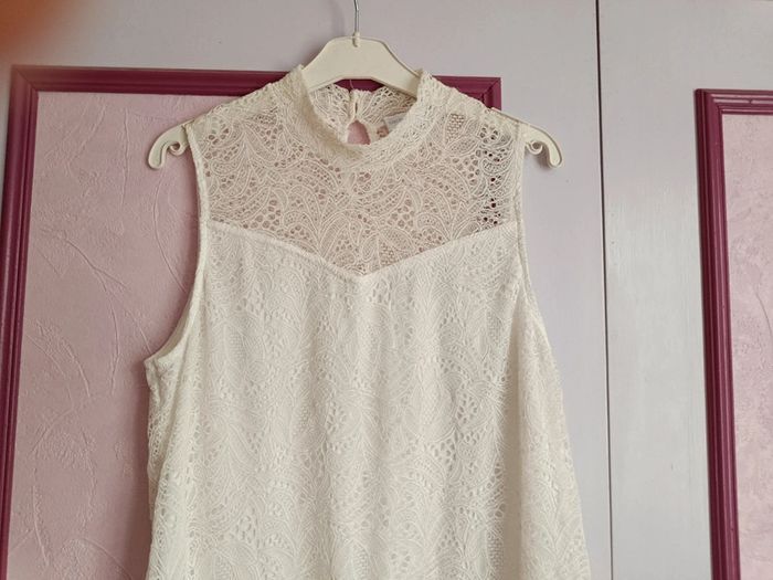 Blouse écru dentelle " Cache cache" en T.38 - photo numéro 10