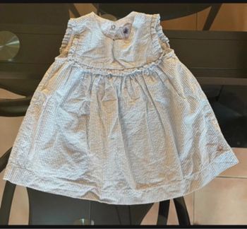 Robe petit bateau bleue et blanche rayée