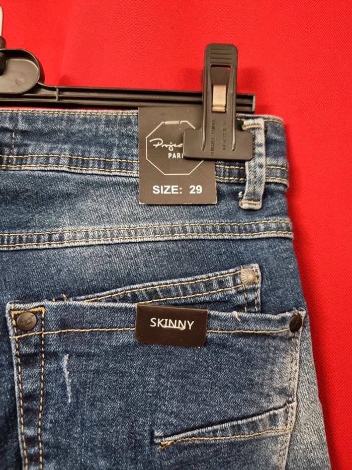 Project X Paris jean homme skinny T19947 Bleu Denim * T38/40 * - photo numéro 10