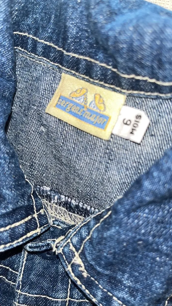 Veste en jeans 6 mois sergent major - photo numéro 4